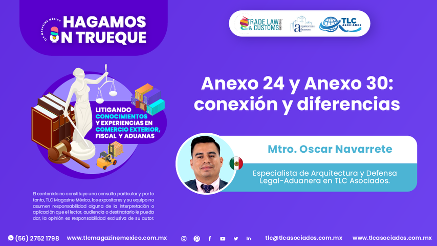 Hagamos un Trueque - Anexo 24 y Anexo 30 - conexión y diferencias por el Mtro. Oscar Navarrete