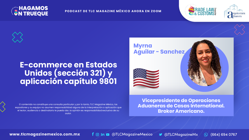 E-commerce en Estados Unidos (sección 321) y aplicación capítulo 9801 por Myrna Aguilar - Sanchez