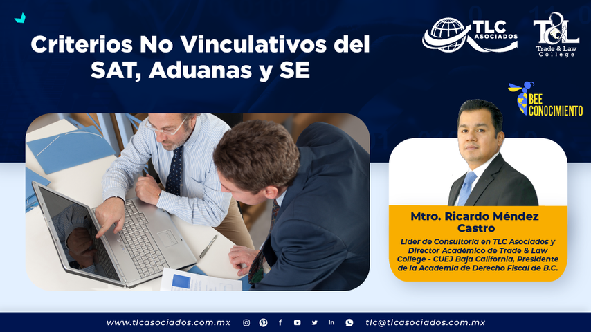 Bee Conocimiento: Criterios NO vinculativos del SAT, Aduanas & SE por Ricardo Méndez Castro