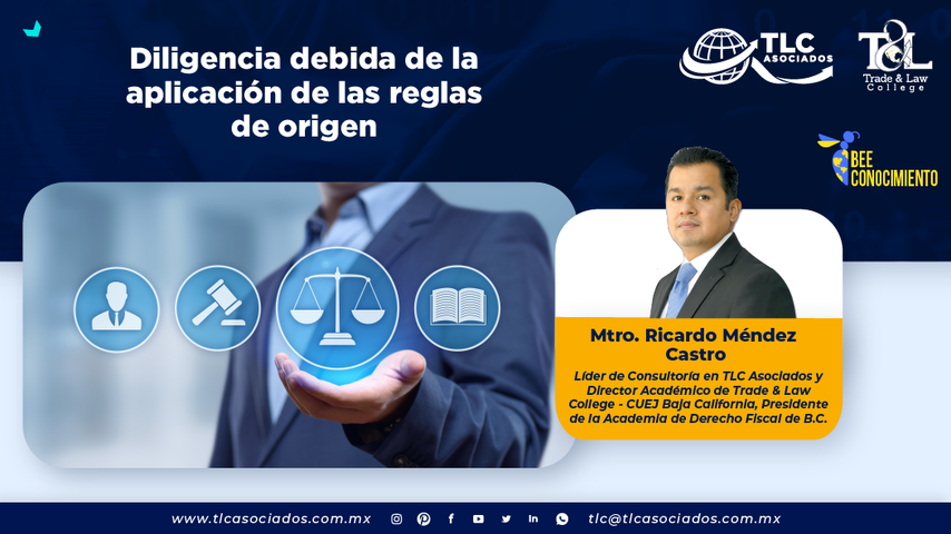 Bee Conocimiento: Diligencia debida de la aplicación de las reglas de origen por el Mtro. Ricardo Méndez