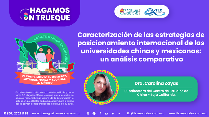 Hagamos un trueque - Caracterización de las estrategias de posicionamiento internacional de las universidades chinas y mexicanas - un análisis comparativo por la Dra. Carolina Reyes