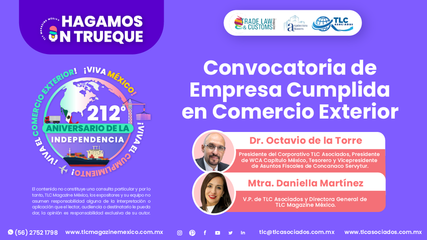 Hagamos un Trueque - Convocatoria de Empresa Cumplida en Comercio Exterior por el Dr. Octavio de la Torre y la Mtra. Daniella Martínez