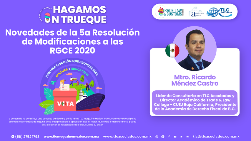 Bee Conocimiento - Novedades de la 5a Resolución de Modificaciones a las RGCE 2020 por el Mtro. Ricardo Méndez Castro