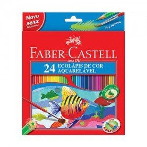Lapices de Colores Acuarelables Faber Castell x24