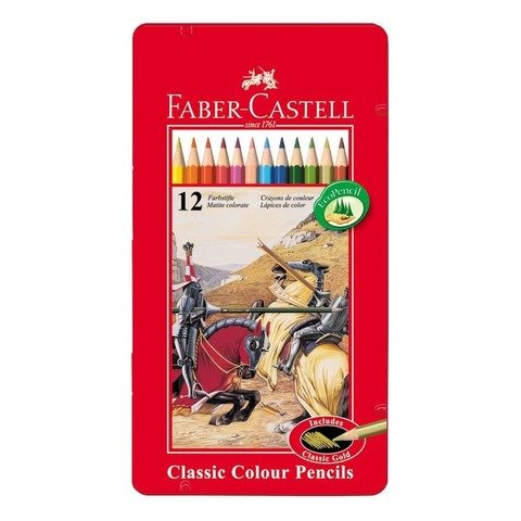 Lápices de Colores en Lata Faber Castell x12