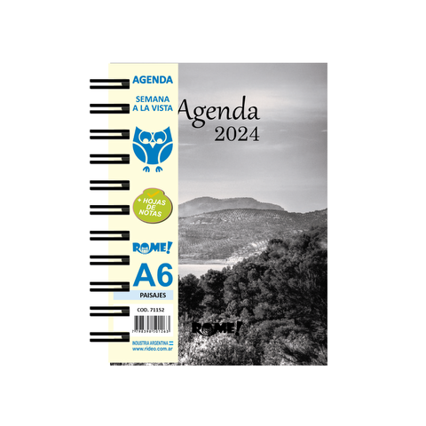 Agenda Rome 2024 A6 Semanal Paisaje
