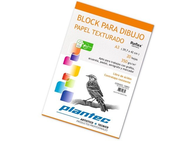 Block Plantec 35x50 Texturado 350 grs