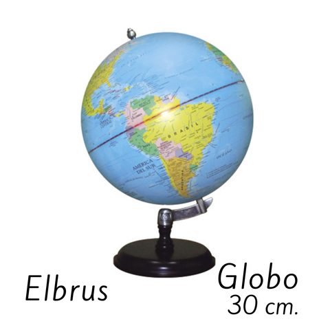 Globo Terráqueo Elbrus 30cm. Base Madera