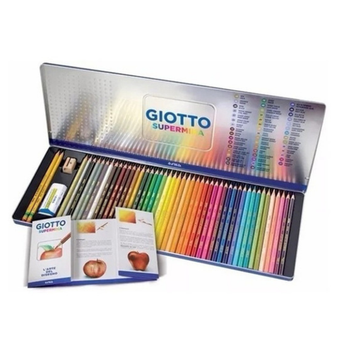 Lápices De Colores Supermina Giotto En Lata x50 Elementos