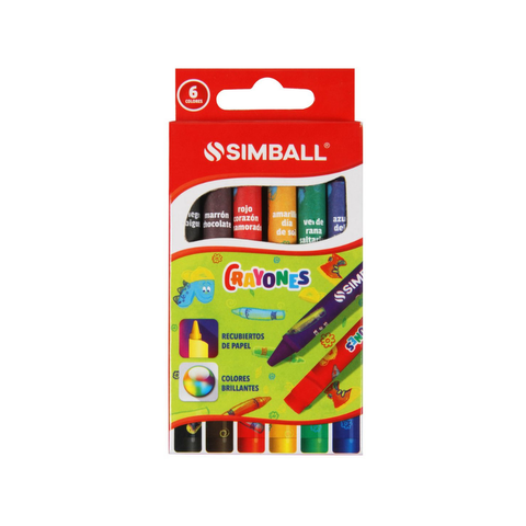 Crayones de cera Simball x6