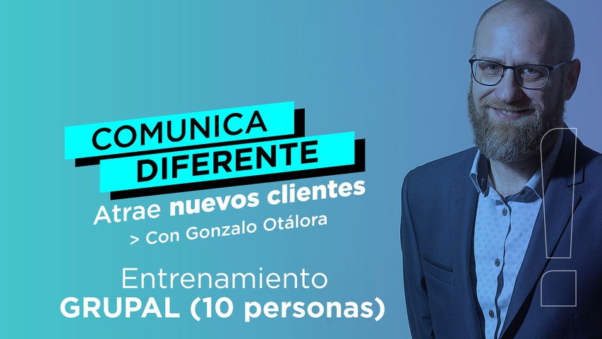Comunica diferente entrenamiento grupal para 10 personas