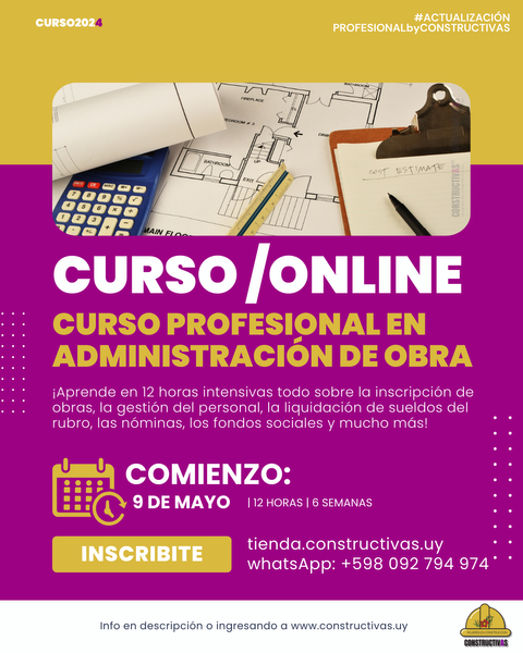 CURSO |Profesional en Administración de Obras de Construcción