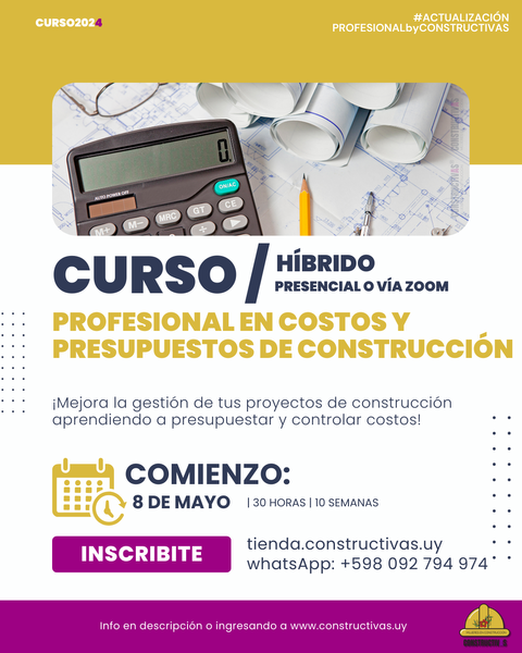 CURSO | Profesional en Costos y Presupuestos de Construcción