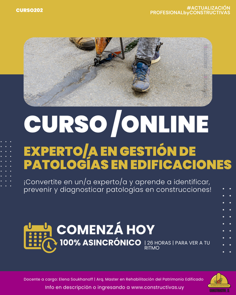 CURSO | Experto/a en Gestión de Patologías en Edificaciones